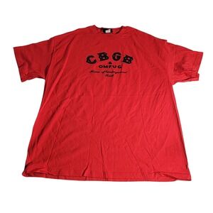 CBGB OMFUG Home of Underground Rock Red Graphic T-Shirt Mens 2XL